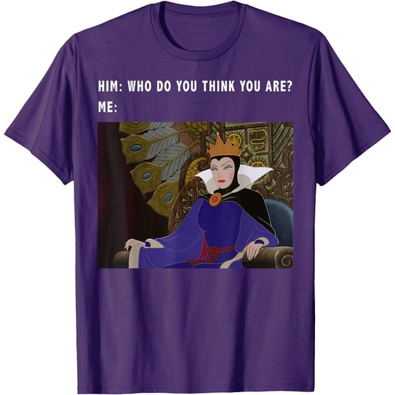 Sleeping Beauty Maleficent Evil Queen Meme DTG Print Unisex T-Shirt,Purple Color,Size 3XL