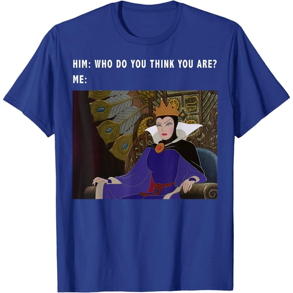 Sleeping Beauty Maleficent Evil Queen Meme DTG Print Unisex T-Shirt,Royal Blue Color,Size 2XL