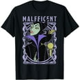 thumbnail image 1 of Sleeping Beauty Maleficent Old School Poster DTG Print Unisex T-Shirt,Black Color,Size 2XL, 1 of 5