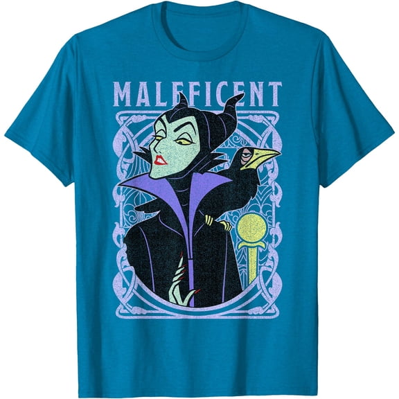Sleeping Beauty Maleficent Old School Poster DTG Print Unisex T-Shirt