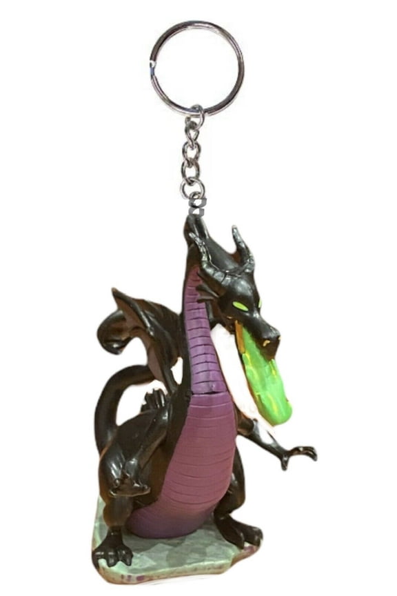 Sleeping Beauty Maleficent as Dragon Keychain Dangler Ornament PVC Figure Charm New