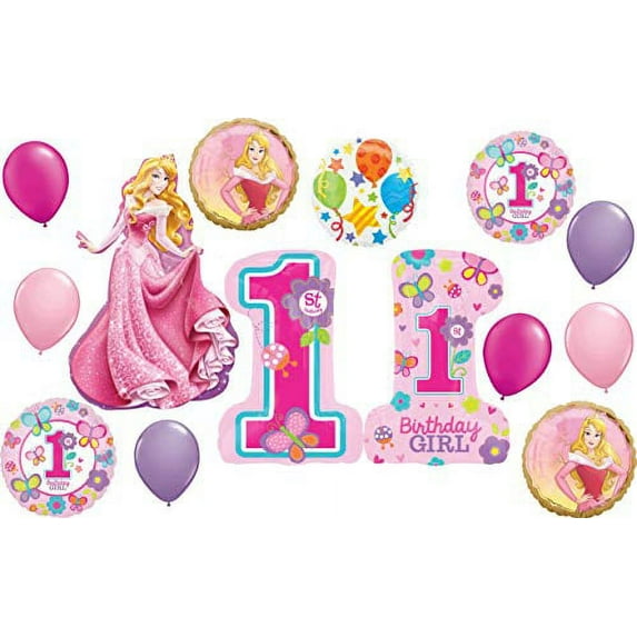 Sleeping Beauty Party Supplies 1st Birthday Girl Balloon Bouquet Decoration
