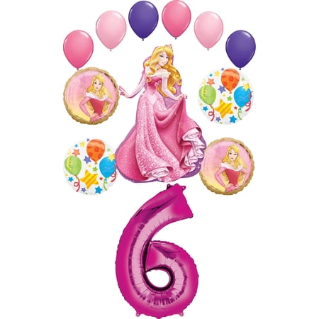 Sleeping Beauty Party Supplies Princess 6th Birthday Balloon Bouquet Decorations