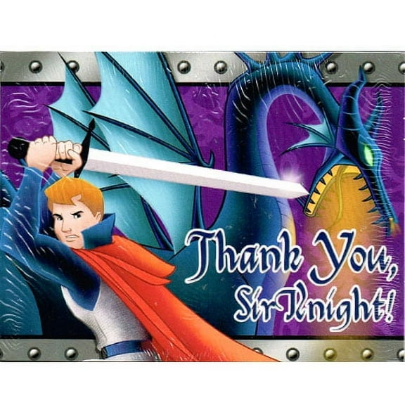 Sleeping Beauty 'Prince Phillip' Thank-You Notes w/ Envelopes (8ct)