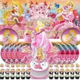 thumbnail image 1 of Princess Aurora Party Supplies Plates Decorations Birthday Cake Topper Banner Decor Backdrop Balloons, 1 of 8
