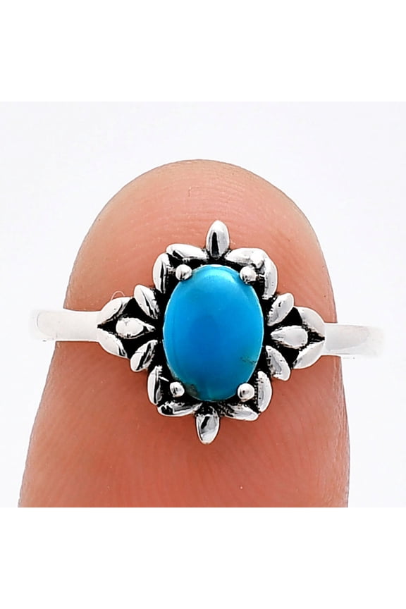 Sleeping Beauty Turquoise 925 Sterling Silver Ring s.7 Jewelry R-1721 AGR1013_A_7