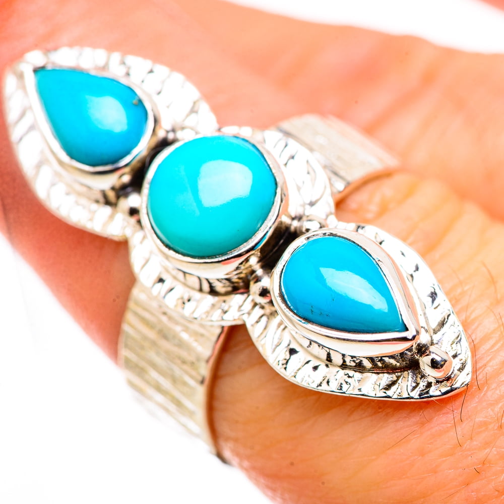 Sleeping Beauty Turquoise Ring Size 7.25 (925 Sterling Silver ...