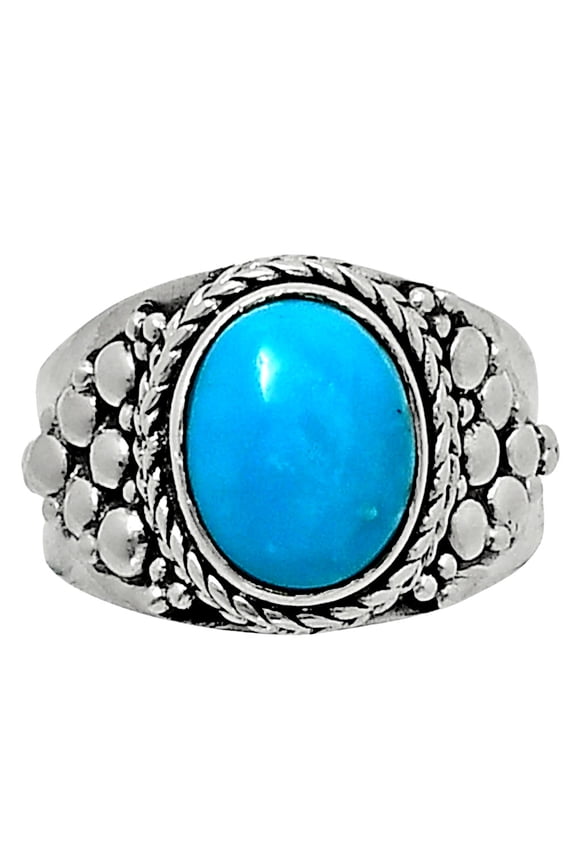 Sleeping Beauty Turquoise - USA 925 Sterling Silver Ring s.6 Jewelry R-1277 SDR248072