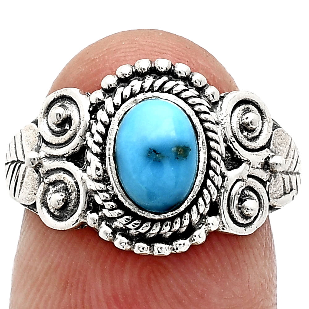 Sleeping Beauty Turquoise - USA 925 Sterling Silver Ring s.7.5 Jewelry ...