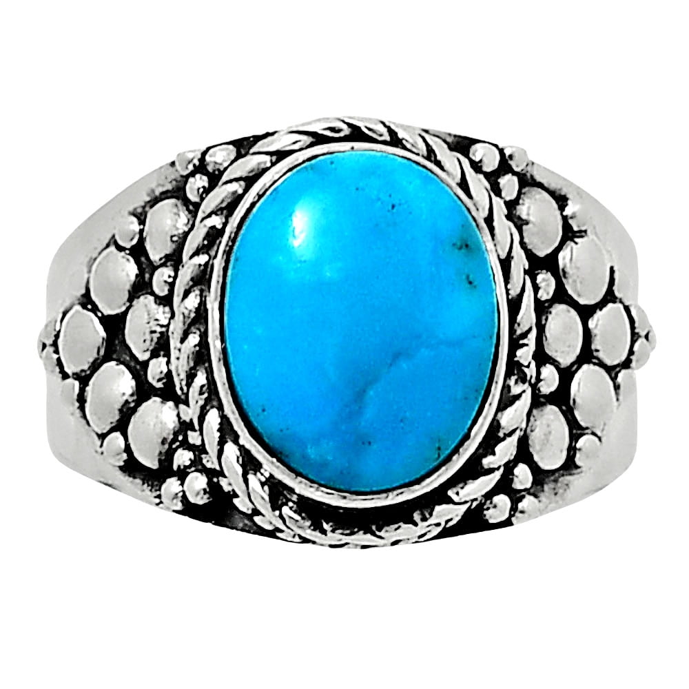 Sleeping Beauty Turquoise - USA 925 Sterling Silver Ring s.7 Jewelry R ...