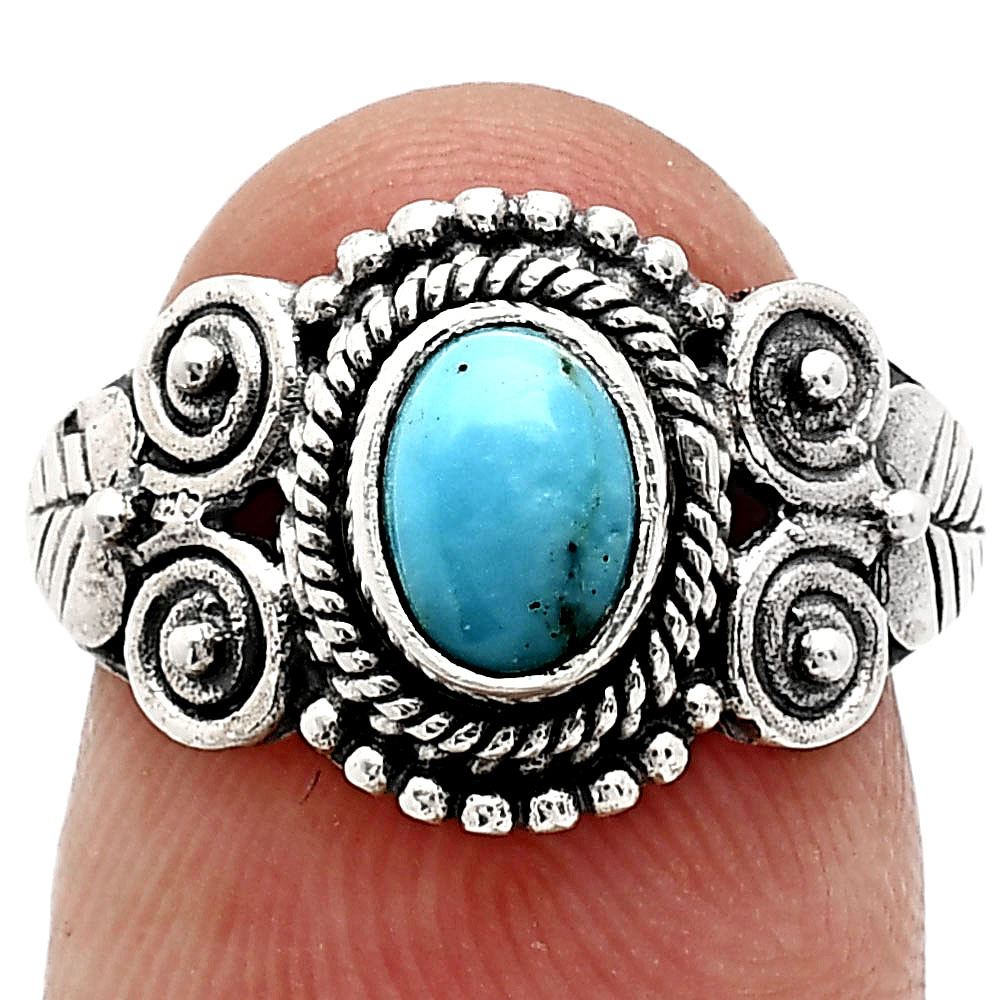 Sleeping Beauty Turquoise - USA 925 Sterling Silver Ring s.7 Jewelry R ...