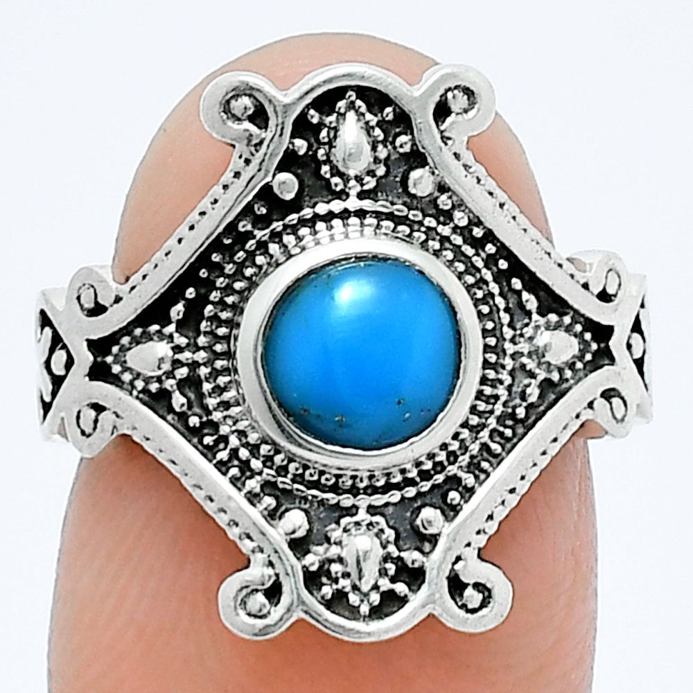 Sleeping Beauty Turquoise - USA 925 Sterling Silver Ring s.7 Jewelry R ...