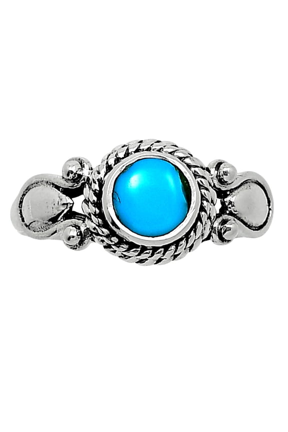 Sleeping Beauty Turquoise - USA 925 Sterling Silver Ring s.8 Jewelry R-1345 SDR247879