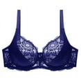 thumbnail image 1 of Sleeping Bras for Women Pullover Bra Feature V-Neck No Underwire Bra Style W-1700 Blue-b XXL, 1 of 3