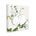 thumbnail image 1 of Sleeping Bunny Rabbit Soft Butterfly Garden Animals & Insects Gallery-Wrapped Canvas Print Wall Art, 17x17, 1 of 5