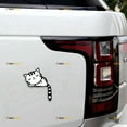 thumbnail image 1 of Sleeping Cat Cute Kitty Car Magnet Long Tail Magnetic Sticker Decal - 2 Pack Reflective 4" - for Truck Door Fridge Reusable Waterproof, 1 of 4