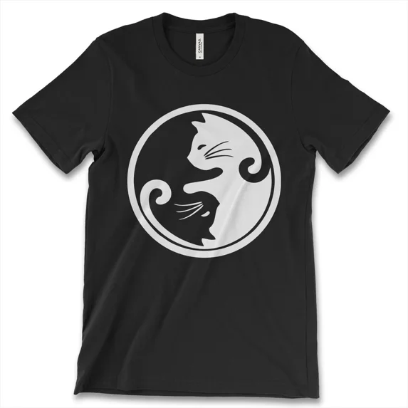 Sleeping Cat In A Circle Frame Image By Shutterstock Cool Top Tee Unisex T-Shirt, up to Size 5XL