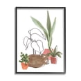 thumbnail image 1 of Sleeping Cat Indoor Pet Terracotta Plants Big Palms 16 in x 20 in Framed Painting Art Print, by Stupell Home Décor, 1 of 7