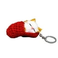 thumbnail image 1 of Sleeping Cat Keychain Plush Keychain Cute Keychain Bag Keychain Plush Keychain Cute Pendant Keychain Plush Bag Pendant Car Keychain Clip Handbag Wallet Pendant School Bag Pendant, 1 of 1