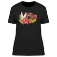 thumbnail image 1 of Sleeping Cat On Flowers T-Shirt Women -Image by Shutterstock, Female x-Large, 1 of 2