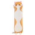 Sleeping Cat Plush Pillow 27.6 Inch Long Cat Body Cushion for Bed Sofa ...