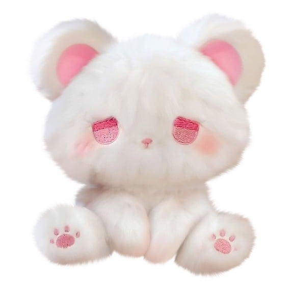 Sleeping Cat Plush Stuffed Animal With Embroidered Face, Ultra-Soft Plush Toy, Cute Kitten Style Decor, 6.3 Inch Comfort Companion, Bedroom Decor Gift