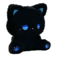 thumbnail image 1 of Sleeping Cat Plush Stuffed Animal With Embroidered Face, Ultra-Soft Plush Toy, Cute Black Blue Decor, 6.3 Inch Comfort Companion, Bedroom Decor Gift, 1 of 9