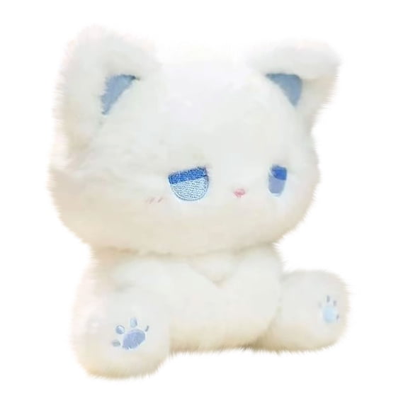 Sleeping Cat Plush Toy Stuffed Animal, Soft Cat Pillow Plush for Kids and Cat Lovers, Cute Cat Doll for Bedroom Decor, Comfort Companion, Birthday Gift and Home Decoration