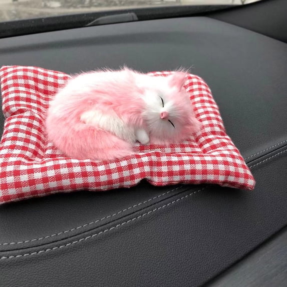 Sleeping Cat in Shoe Plush Toy, Miniature Kitten Stuffed Animal with Outfit, Realistic Meowing Plushie, Funny Pet Pal for Desk Decor, Valentine's Day Gift for Cat Lovers Easter Gift, Graduation Gift