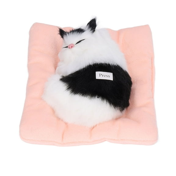 Sleeping Cat Toy,  Cats Comfortable Interactive With Active Carbon For Children Toy Black And White Cat Shape