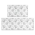 thumbnail image 1 of Sleeping Cat White Pattern Anti Fatigue Kitchen Rugs Set Of 2, Non Slip Washable Decorative Floor Mats for Kitchen Sink Laundry, 17"x30" and 17"x47", 1 of 6