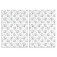 Sleeping Cat White Pattern Kitchen Towels Set Of 2, Microfiber ...