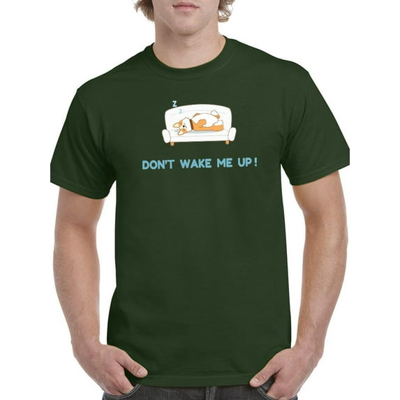 Sleeping Corgi On Couch T-Shirt Men -Image by Shutterstock, Male 3X-Large
