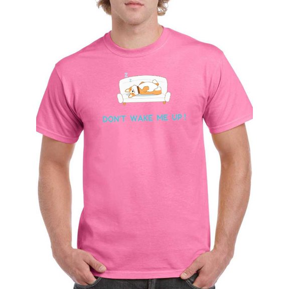 Sleeping Corgi On Couch T-Shirt Men -Image by Shutterstock, Male Large