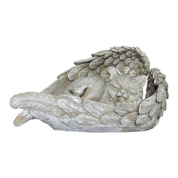 Sleeping Dog/ Angel Statue, and Outdoor Decorations,Courtyard Oudoor Sculptures Decoracions Garden Accessories - Cat