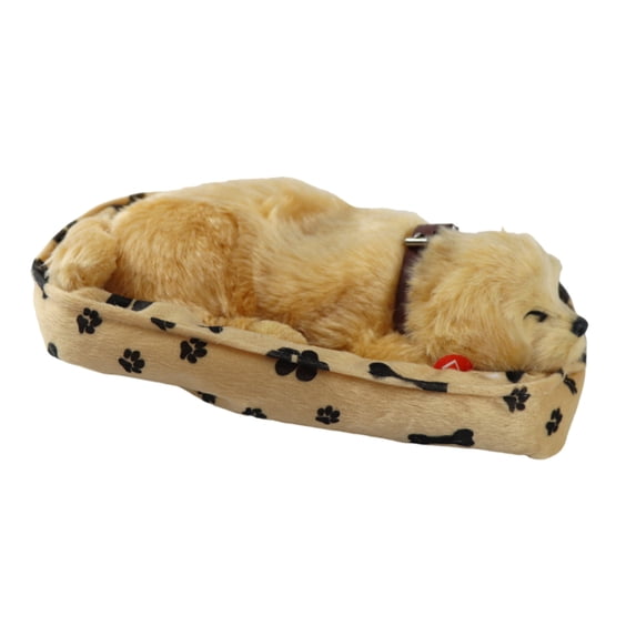 Sleeping Dog Toy Realistic Sleeping Plush Breathing Dog Dolls Stuffed ...