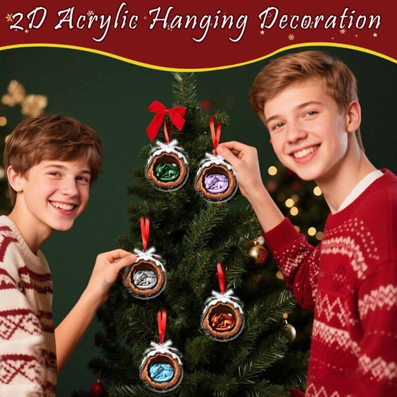 Sleeping Dragon Mural Pendant, Christmas Tree Decors, Christmas Decoration
