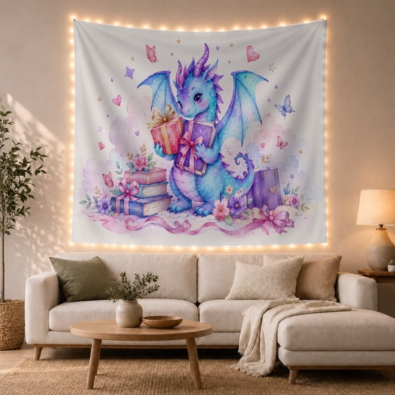 Sleeping Dragon on Open Book Tapestry