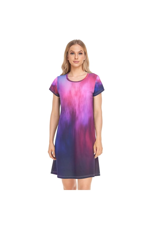 Sleeping Dress Women's Nightgowns & Sleepshirts Nightgowns for Women Soft Fabric Easy to Put on and Take off XL Pretty Red Blue