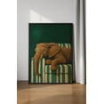 thumbnail image 1 of Sleeping Elephant Poster, , Elephant Sleeping In The Chair Poster, Cute Animal Poster, Sleeping Animal Poster, Treny Poster, Unframed Poster Size 16x24, 1 of 4