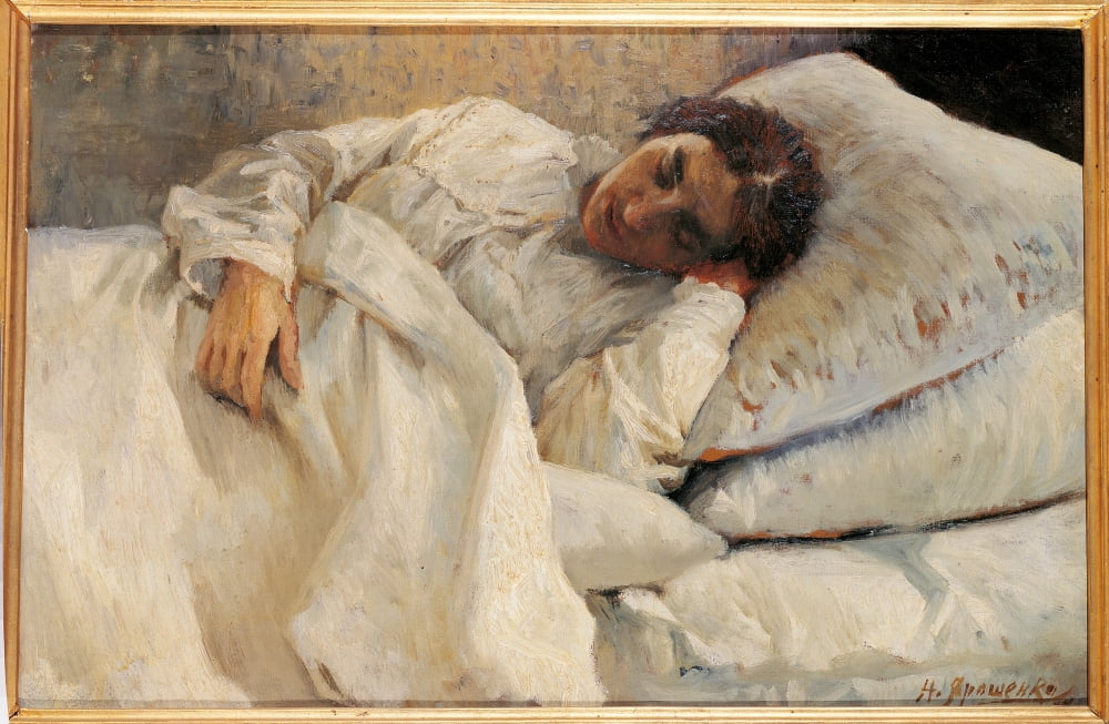 Sleeping Girl Canvas Art - (24 x 18)