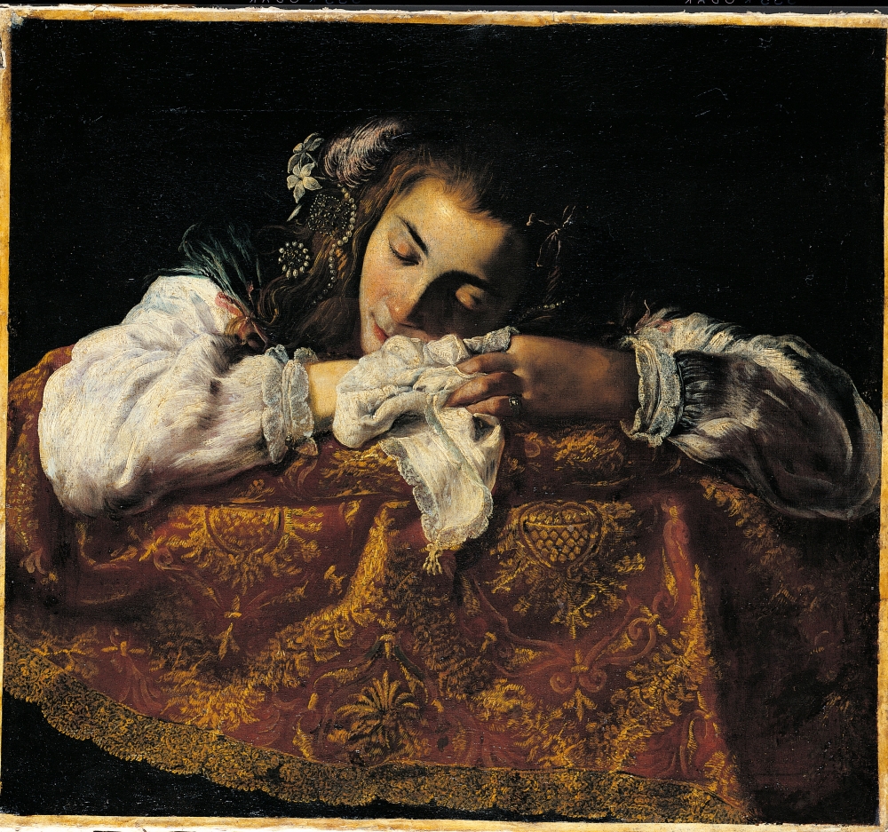 Sleeping Girl Canvas Art - (24 x 18)
