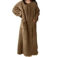 thumbnail image 1 of Sleeping Gown Women Dgankt Women's Fashion Robe Bathrobe Lengthening Keep Warm Long Sleeve Pajamas with Pocket, 1 of 2