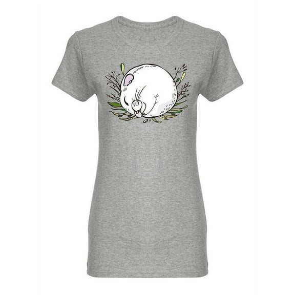 Sleeping Hamster On The Grass Shaped T-Shirt Women -Image by Shutterstock, Female XX-Large