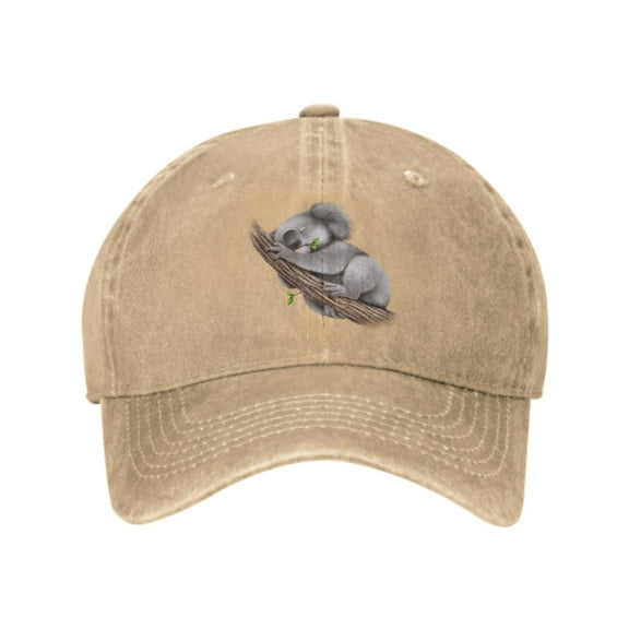 Sleeping Koala Baseball Caps for Men Women Adjustable Casual Trucker Hats for Fishing Outdoor Activities Fashion Hats