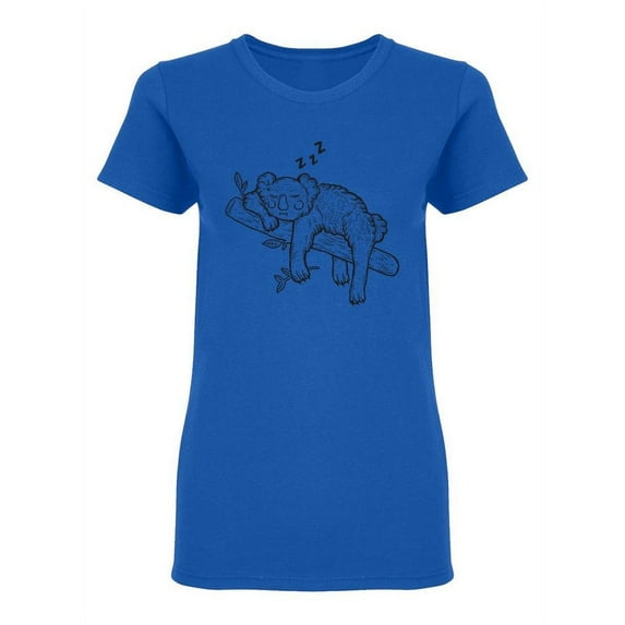 Sleeping Koala Design T-Shirt Women -Image by Shutterstock, Female Medium