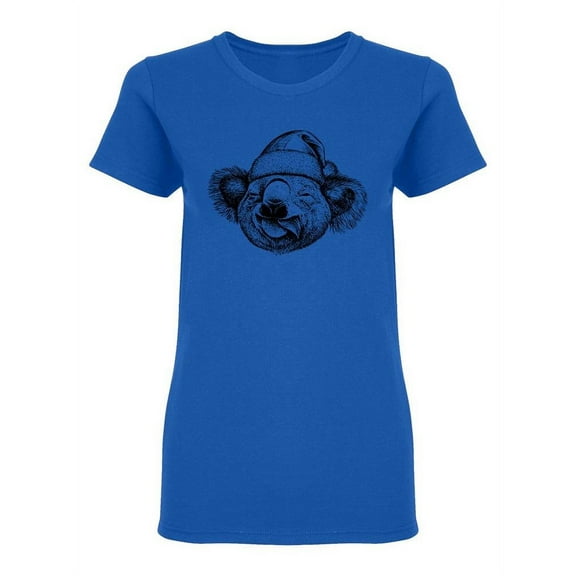 Sleeping Koala Face T-Shirt Women -Image by Shutterstock, Female Small