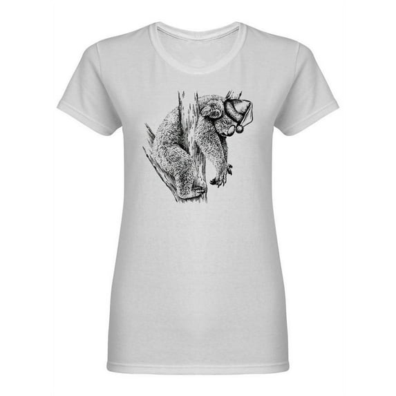 Sleeping Koala Graphic T-Shirt Women -Image by Shutterstock, Female Medium