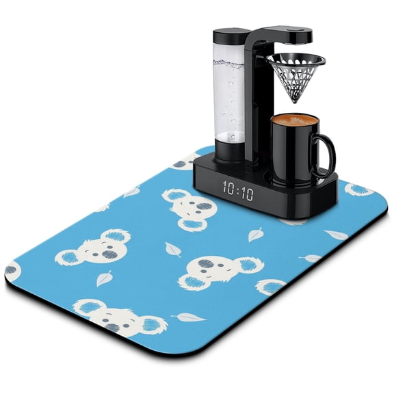 Sleeping Koala on a Tree Coffee Mat - Absorbent Non-Slip Pad, Playful Koala in the Wild Design