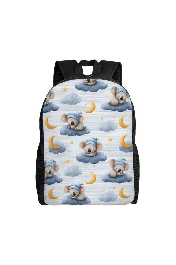Sleeping Koalas Pattern Backpack with 15 Inch Laptop Compartment,Water-Resistant Daypack, Large Capacity Backpack with Adjustable Breathable Shoulder Straps for Daily Use Travel Gym
